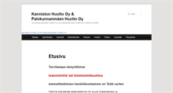 Desktop Screenshot of kannistonhuolto.fi